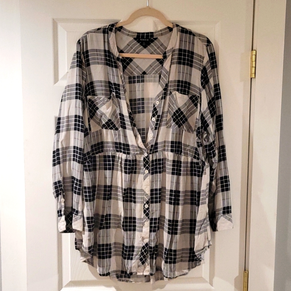 Torrid flannel tunic